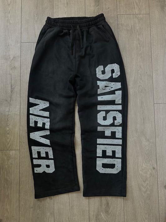 NEVER SATISFIED ACID WASH SWEATS