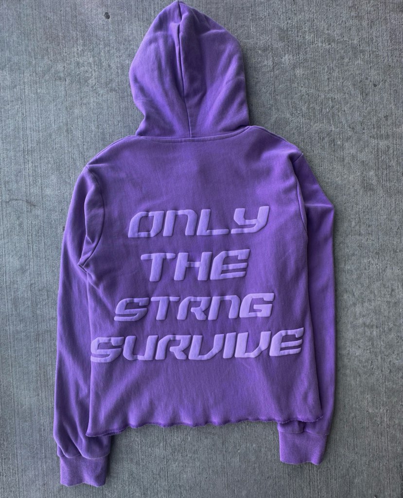 SOFT PURPLE "ONLY THE STRNG SURVIVE" HOODIE